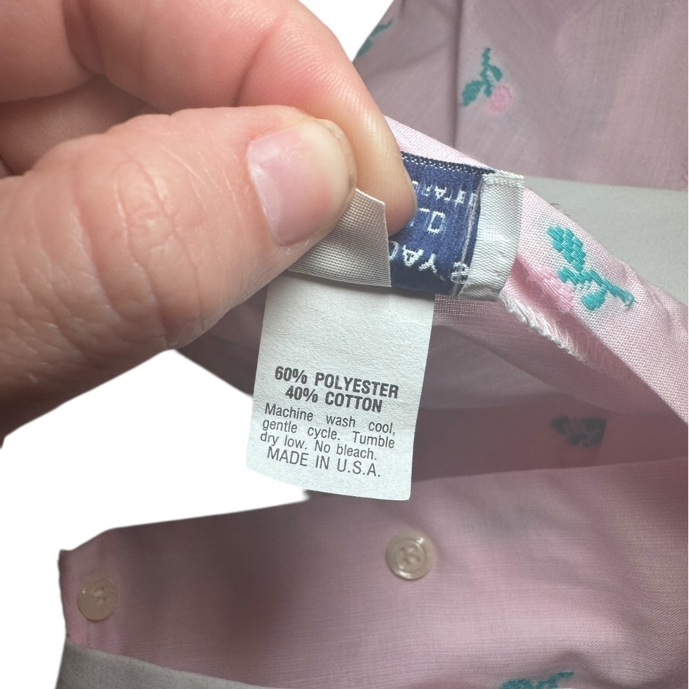 Pink and teal Vintage Girls Bib Floral Dress Cottage-core Retro - Picture 7 of 7